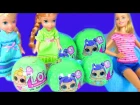 LOL Surprise Lil Sisters Мультик Барби #КУКЛЫ ЛОЛ Barbie Baby Sitter Twins Elsa and Anna Toddlers