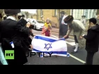 UK: London Orthodox Jews burn Israeli flag on Purim