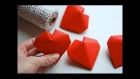 Объемное сердечко оригами.Three-dimensional origami heart