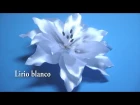 # - DIY Lirio blanco, como se hace paso a paso, # - DIY White lily, as it is done step by step,