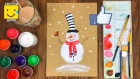 Как нарисовать снеговика на Новый год просто/How to draw a snowman  easy