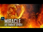 Miracle as Ember Spirit | Photoshop Speed Art
