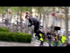 Tom Cruise performing an amazing stunt for Mission Impossible 6 shooting in Paris