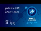 GOLD GR - 75 kg: R. VLASOV (RUS) df. M. MADSEN (DEN), 6-0