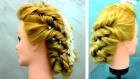 Braided hairstyle wiht elastis bands/Bridal wedding updo